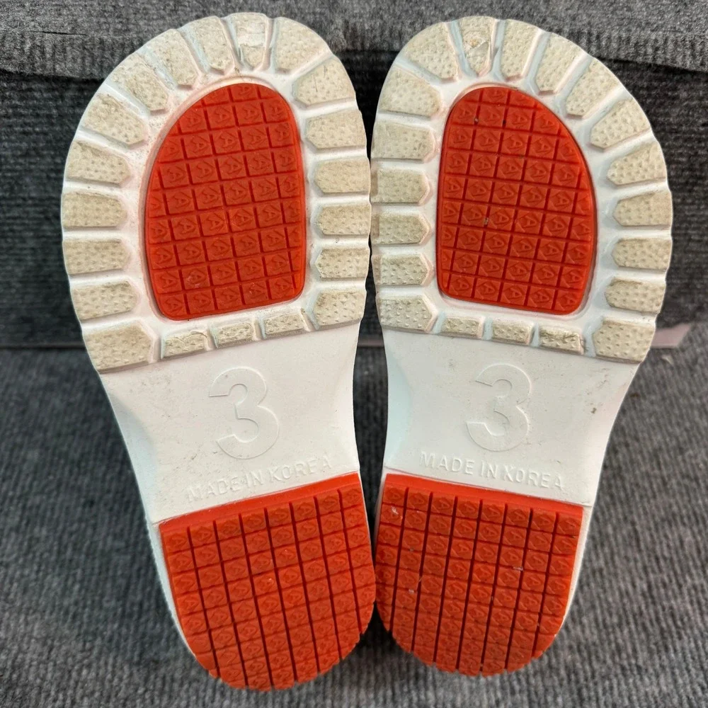 White Nursing Clogs Slip On Professional Work Shoes Medical Caduceus Size 3